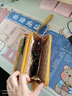 SHARELOVE包包真皮錢(qián)包牛皮雙拉鏈男女大容量手機包黃色招財包包送媽媽禮物 黃色-雙拉頭層凈面款 曬單實(shí)拍圖
