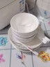 景航碗碟套裝18頭陶瓷器餐具盤碟子家用吃飯碗具情侶碗筷簡約組合套餐 （18件簡愛湯碗升級版）4碗4碟4勺4筷湯碗湯勺） 曬單實拍圖