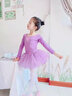 舞丘比兒童舞蹈紗裙半身裙女童半裙蓬蓬裙白色短裙芭蕾舞裙寶寶跳舞裙子 淺紫色-4層微硬紗 S-小碼【身高100-120cm】 曬單實(shí)拍圖