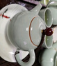 天福茗茶彼物儷人組汝窯茶壺茶杯功夫茶具套裝一壺兩杯開片可養(yǎng)汝瓷 汝窯玉龍儷人組 3件 曬單實(shí)拍圖