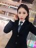 媛可職西裝套裝女韓版男女同款職業(yè)裝厚工裝白領(lǐng)商務(wù)正裝面試西服經(jīng)理教師銀行工作服秋冬 女款兩件套（黑色西裝+西褲+送領(lǐng)帶） L 曬單實(shí)拍圖