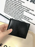班亞奴班亞奴證件包男頭層牛皮駕駛證皮套超薄真皮多功能卡包男士證件夾 黑色-四.折 曬單實(shí)拍圖