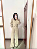 熒蒂（YINGDI）慵懶風(fēng)休閑運(yùn)動套裝女秋冬季2025新款韓版連帽衛(wèi)衣闊腿褲兩件套裝 卡其色 M【建議100-115斤】 曬單實(shí)拍圖