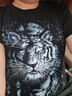 香港潮牌高檔品牌夏季男裝個(gè)性3D老虎圖案印花男短袖T恤修身大碼胖子肥佬半袖體桖體.桖血 【2件裝】夜行虎+白老虎 5XL.建議200-220斤 曬單實(shí)拍圖