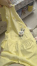 迪士尼（Disney）女寶寶套裝2024新款夏洋氣嬰兒童棉衣服女童短袖兩件套公主可愛(ài) 淺黃色 110 曬單實(shí)拍圖