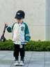 迪士尼（Disney）男童春秋外套2024新款棒球服拼接外套夾克洋氣寶寶衣服雙層潮款 綠色常規款現貨 110碼身高100cm-105cm年齡4-5歲 曬單實(shí)拍圖