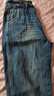 古先森秋冬季復古牛仔褲男寬松潮牌哈倫褲男士小直筒褲休閑大碼長(cháng)褲子 藍色 31 【125-135斤】 曬單實(shí)拍圖