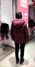 雋狐中老年羽絨服女短款媽媽冬裝加厚大碼小個(gè)子老人奶奶太太冬季外套 紫紅 L 【推薦85-105斤】 曬單實(shí)拍圖