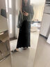 傾她韓版別致氣質(zhì)黑色絲絨半身裙女2024秋季新款復古顯瘦包臀魚(yú)尾長(cháng)裙 黑色 L建議110-120斤  曬單實(shí)拍圖