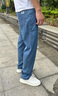 Canelin Kiskha薄款冰絲牛仔褲男士2025新款寬松直筒男褲夏季淺藍(lán)色天絲休閑褲子 淺藍(lán)092（冰絲超?。?32 碼 (腰圍2尺5 適合140斤上下) 曬單實(shí)拍圖