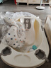 奔麥嬰兒洗澡盆寶寶浴盆兒童大號可坐新生兒澡盆幼兒躺托一體小孩家用 【躺板+懸浮浴墊+盆】白+禮包 曬單實(shí)拍圖