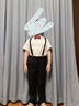 衣諾坊兒童六一演出服男生校服班服禮服背帶褲套裝 短袖長(zhǎng)褲 160碼 曬單實(shí)拍圖