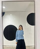 COMME DES GARCONS日本CDG川久保玲PLAY新款袖口愛心針織羊毛開衫毛衣男女情侶外套 天藍色女款 XS (160) 曬單實拍圖