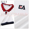 ELLE ACTIVE波浪撞色減齡翻領(lǐng)T恤女士夏季時(shí)尚簡(jiǎn)潔大方舒適透氣運(yùn)動(dòng)休閑POLO 白色 2XL 曬單實(shí)拍圖