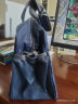 大容量手提旅行包短途出差行李包旅行袋男女士拎包韩版潮流出行包衣服包健身包可单肩 蓝黑 小 实拍图