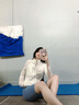 KELME 卡爾美 瑜伽健身五分褲女春夏新款高腰提臀收腹彈力訓(xùn)練緊身褲 灰藍(lán)色 L 【165/88A】 曬單實(shí)拍圖