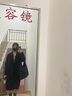 朗姿純羊毛中長(zhǎng)款雙面呢流行時(shí)尚高級(jí)感大衣春冬新款法式毛呢外套 黑色 155/76A/S 曬單實(shí)拍圖