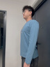 GEDIQIG純棉四件裝ins潮百搭長(zhǎng)袖t恤男青少年圓領(lǐng)大碼體恤秋衣上衣打底衫 SP鐵灰+EX霧藍(lán)+麥穗霧藍(lán)+PK鐵灰 3XL (建議160-175斤) 曬單實(shí)拍圖
