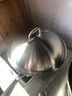 斯尼菲（SINFI）無柳釘304不銹鋼炒鍋家用無涂層平底炒菜鍋燃?xì)庠铍姶艩t通用 34內(nèi)徑32【鋼化玻璃蓋】 32cm 曬單實(shí)拍圖