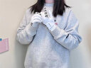 MO EYES魔眼 高爾夫手套女士真皮進口羊皮魔術(shù)貼防滑透氣雙手golf 雙手 白黑色 18 碼 曬單實拍圖
