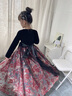 衣諾坊女童禮服長(cháng)裙兒童公主裙花童女孩演出服 玫瑰花長(cháng)裙 130cm 曬單實(shí)拍圖