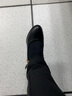 澳曼琳圓頭真皮媽媽鞋大碼40-43碼單鞋中老年中跟粗跟模特旗袍走秀鞋女 黑色 34 曬單實(shí)拍圖