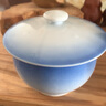 美濃燒（Mino Yaki）有田燒錦地七寶茶帶蓋陶瓷功夫茶杯釉下彩唐草高檔個人專用 晴空碧帶蓋茶杯 曬單實拍圖