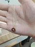 范琦（Fanci）【十芒星系列】18k金項鏈女白貝母情人節(jié)禮物生日送女友 紅瑪瑙鉆石款【18K金十字鏈】 曬單實拍圖