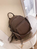 YUYULA牛皮雙肩包時(shí)尚大容量背包大學(xué)生出行輕便書(shū)包旅游旅行包休閑大包 女生閨蜜實(shí)用走心【咖啡色】 減負超輕高顏值通勤電腦包 曬單實(shí)拍圖