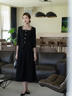 欣妃羽優(yōu)雅法式小香風(fēng)套裝女2025秋季新款顯瘦半身裙兩件套 黑色 M 曬單實(shí)拍圖