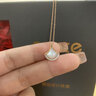 Grace Girl 18K金小裙子項鏈女粉貝彩金扇形鎖骨鏈吊墜送禮物 18K金粉貝小裙子項鏈+玫瑰禮盒 曬單實(shí)拍圖