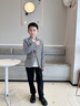 羅蒙男童西裝套裝2026新款兒童休閑西服韓版外套千鳥(niǎo)格子上衣帥氣 單外套 140 曬單實(shí)拍圖
