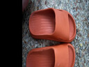 賓儲（BINCHU）夏季拖鞋女家居家用簡(jiǎn)約浴室洗澡防滑輕便室內親子涼拖鞋男士情侶 桔紅色 42-43 曬單實(shí)拍圖