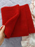 紀奈落圍巾紅色女本命年龍年新款送女友元宵節禮物高級感中國紅針織圍脖 紅色圍巾 【戴法多樣 溫柔百搭】 曬單實(shí)拍圖