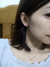 洛河 999足金黃金愛心五角星小耳釘養(yǎng)耳棒圓球花養(yǎng)耳朵小耳釘七夕情人 0.1g 【單只】雙圓珠耳棒（直針） 曬單實(shí)拍圖