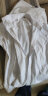 短袖衬衫男夏季修身商务正装结婚伴郎休闲男士纯白色职业工作服大码衬衣LOGO定制 白色平纹 39（115-130斤） 实拍图