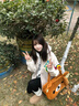 A CHOCK美式碎花毛巾繡植絨夾克杏色單排扣棒球服 杏色 L 曬單實(shí)拍圖