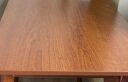 蔓斯菲尔（MSFE） 书桌书柜组合电脑桌台式写字桌家用办公桌子实木腿书桌椅组合 【升级常规款+单桌】120cm胡桃色 实拍图