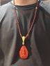 慈靈閣朱砂紅朱砂南海觀(guān)音吊墜男士觀(guān)音項鏈禮物男款觀(guān)世音 曬單實(shí)拍圖