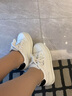 墨黛尼小白鞋女2025新款內(nèi)增高真皮厚底松糕休閑鞋小個子運動板鞋女· 白黑單里 38 曬單實拍圖