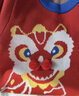 湯尼倍兒嬰兒連體衣秋冬季純棉新年紅針織衫寶寶毛衣國潮拜年服保暖哈衣 紅色 90 cm 曬單實(shí)拍圖