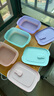特百惠（Tupperware）長(cháng)方微波飯盒上班族學(xué)生餐盒密封微波爐加熱塑料便當盒 三件套（粉+藍+黃） 曬單實(shí)拍圖