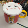 共禾京品（JINGREPUBLIC） 創(chuàng  )意國潮幸運浮雕陶瓷馬克杯帶蓋情侶可愛(ài)卡通水杯高顏值咖啡杯 幸運浮雕馬克杯（招財喵） 曬單實(shí)拍圖