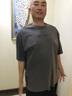 金古萊重磅短袖t恤男寬松純棉圓領(lǐng)大碼五分袖男士半截袖復(fù)古體恤夏天潮 深灰色 4XL 【體重200-220斤】 曬單實拍圖