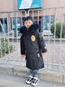 G.DUCKKIDS兒童羽絨服男童中長款加厚2023新款中大童洋氣冬季保暖免洗外套 黑色 170 曬單實拍圖