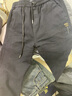 花花公子（PLAYBOY）工裝褲子男秋冬季休閑褲男士束腳寬松潮流長(zhǎng)褲 黑色 2XL 曬單實(shí)拍圖