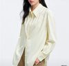 太平鳥(niǎo)女裝萊賽爾長(cháng)袖襯衫2024夏季女士藍色氣質(zhì)修身襯衣韓版 米白 S 曬單實(shí)拍圖