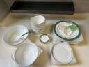 華光 國瓷 骨瓷餐具套裝 高腳防燙碗碟套裝 碗碟盤(pán)勺禮盒裝 前程似錦 【適用6人】禮盒裝 32頭 曬單實(shí)拍圖