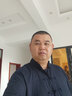 瑞蚨祥 高檔男士唐裝短袖上衣 中國風(fēng)立領(lǐng)T恤 滌麻短袖男 中式夏裝大碼手工盤扣青中年唐裝 藍(lán)色 XXL 曬單實(shí)拍圖
