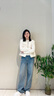 FIRSTSTATION【鎏金小香風(fēng)】大雅家暢銷優(yōu)雅圓領(lǐng)羊毛外套女24秋冬新款1215Z 白色 160/84A/M 曬單實(shí)拍圖